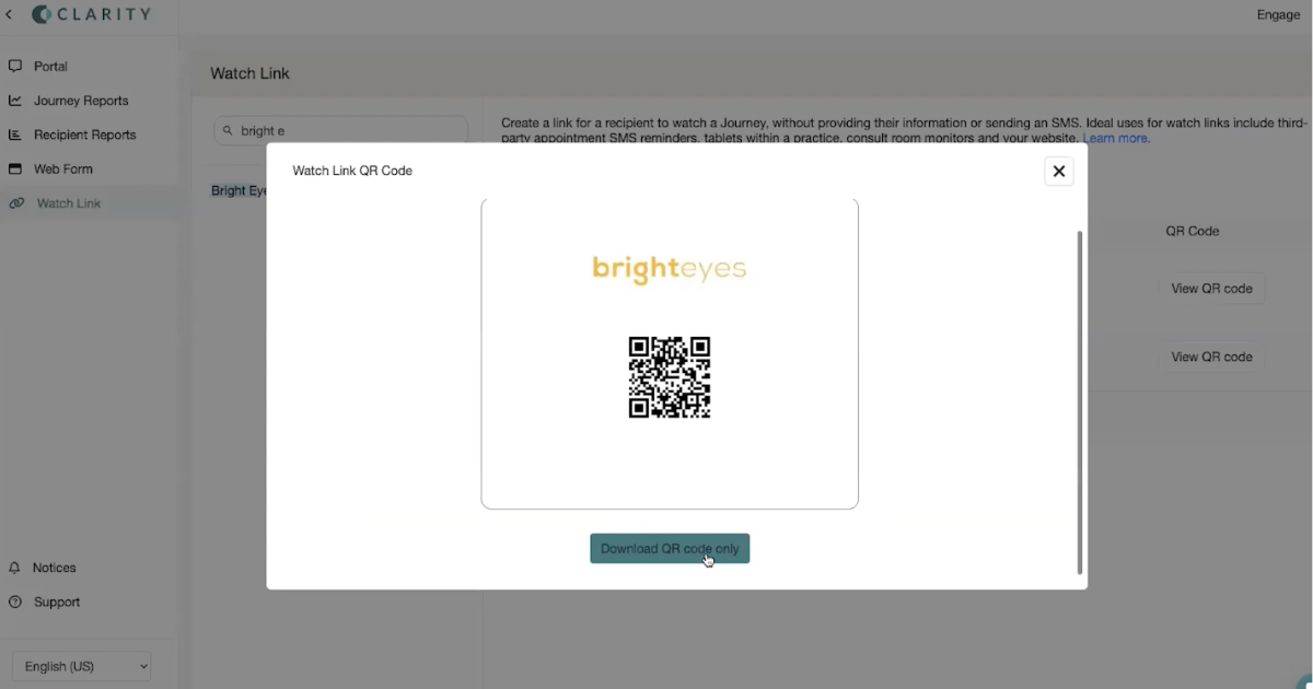 Create Watch Link QR